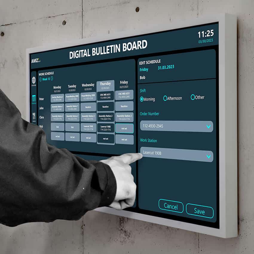 Digital signage content being updated quickly